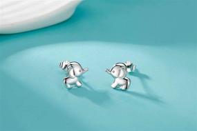 img 2 attached to 🐘 Exquisite Presentski Animal Elephant Stud Earrings: Elegant 925 Sterling Silver Ear Studs for Girls and Women, Perfect Jewelry Gift