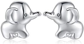 img 4 attached to 🐘 Exquisite Presentski Animal Elephant Stud Earrings: Elegant 925 Sterling Silver Ear Studs for Girls and Women, Perfect Jewelry Gift