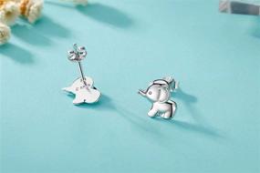 img 1 attached to 🐘 Exquisite Presentski Animal Elephant Stud Earrings: Elegant 925 Sterling Silver Ear Studs for Girls and Women, Perfect Jewelry Gift