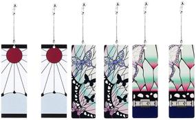 img 4 attached to 👂 Enhance Your Style with Winssigma Tanjiro Earrings Kimetsu Hanafuda Girls' Jewelry!