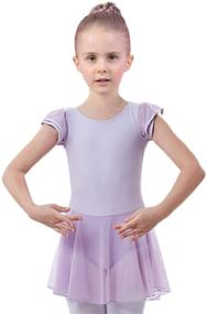 img 2 attached to 🩰 Girls' Ballet Leotard with Ruffle Sleeve Skirt - AUKARENY Dance Dress