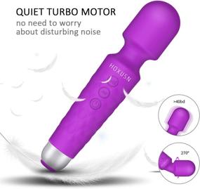 img 2 attached to Hoxusn Powerful Wand Massager - 8 Speeds, 20 Vibration Modes, USB Rechargeable Handheld Cordless Personal Massager - Portable Magic for Back, Neck, Shoulder, and Body (Purple)