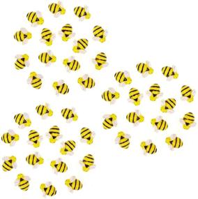 img 4 attached to Tiny Resin Bees: DIY Bumblebee Decorations for Headbands, 🐝 Hair Clips, Photo Frames, Vases - 45 Pieces (0.74 inch)