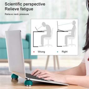 img 3 attached to 🌿 Laptop Cooling Stand: Nediea Laptop Stand and Keyboard Riser with Portable Cooling Pad for Ergonomic Laptops - Green