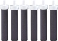 💧 brita replacement water bottle filters - pack of 6 in black логотип