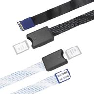 🔌 electop sd to sd card extension cable: flexible memory card sdhc extender adapter, compatible with sandisk sdxc, kindle, 3d printer, raspberry pi, arduino gps, tv sdhc (sd to sd), available in 4/8/16/32/64gb logo