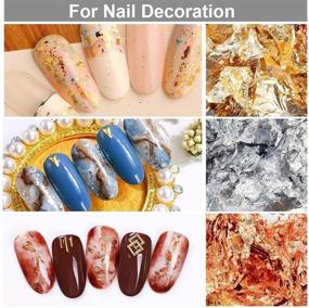 img 1 attached to Enhance Your Nails and Crafts with 15g Gold Resin Flakes Nail Foil - Silver-Colored Gold Leaf Foil for Stunning Nail Art, Jewelry Making, and DIY Crafts