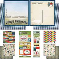 📚 vintage north carolina scrapbook kit - scrapbook customs paper and stickers with themed designs logo