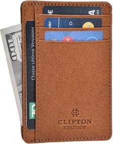 img 4 attached to Handcrafted Minimalist Wallets by Clifton 👝 Heritage: Premium Men's Accessories and Money Organizers