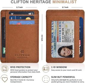 img 3 attached to Handcrafted Minimalist Wallets by Clifton 👝 Heritage: Premium Men's Accessories and Money Organizers