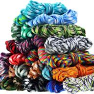 🎨 28 color 10-foot paracord cord 550 - multi-purpose ropes for bracelets, crafts, lanyards, keychains, dog collars - diy manual braiding supplies kit логотип