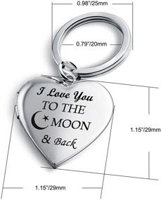 img 3 attached to PHOCKSIN Keychain Lockets Pictures Engraved