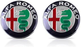 img 3 attached to 74MM For Alfa Romeo Logo Emblem Badge Sticker