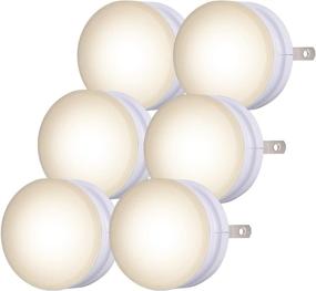 img 4 attached to 🌙 Mini LED Night Light, Plug-In Dusk to Dawn Sensor, Warm White, UL-Certified 6 Pack for Bedroom, Bathroom, Nursery, Hallway, Kitchen - Lights by Night 45176