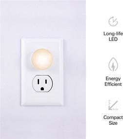 img 2 attached to 🌙 Mini LED Night Light, Plug-In Dusk to Dawn Sensor, Warm White, UL-Certified 6 Pack for Bedroom, Bathroom, Nursery, Hallway, Kitchen - Lights by Night 45176