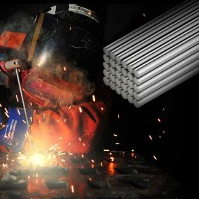 img 1 attached to 🔧 50 Pieces Aluminum Welding Rods 0.08 x 8 Inch - Universal Low Temperature Welding Wire for Electric Power, Drilling, Tapping, Polishing, and Painting