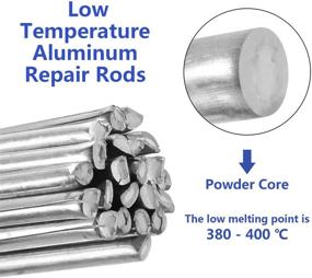 img 2 attached to 🔧 50 Pieces Aluminum Welding Rods 0.08 x 8 Inch - Universal Low Temperature Welding Wire for Electric Power, Drilling, Tapping, Polishing, and Painting