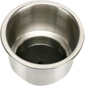 img 1 attached to 🥤 High-Quality Stainless Steel Cup Drink Holder with Drain for Marine Boats, RVs, and Campers - Amarine Made 5pcs