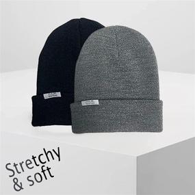 img 1 attached to 🧢 Stay Cozy in Style with DEM New York Beanie Hat - Unisex (2-Pack)