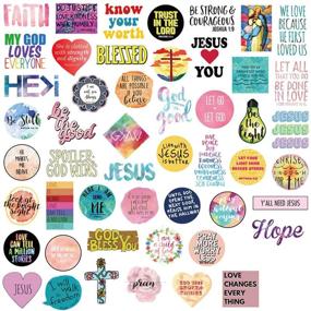 img 3 attached to 🙏 Faith-Filled Wisdom Words: Jesus Stickers Set - Ideal for Teens, Adults, Waterbottles, Laptops, Phones, Hydro Flasks! (50pcs)