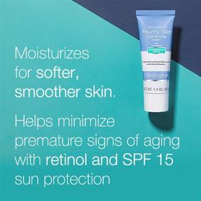 img 2 attached to ✨ Neutrogena Healthy Skin Anti-Wrinkle SPF 15 Moisturizer, Oil-Free Face & Neck Cream with Retinol, Vitamin E, A & B5, 1.4 oz