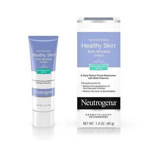 img 4 attached to ✨ Neutrogena Healthy Skin Anti-Wrinkle SPF 15 Moisturizer, Oil-Free Face & Neck Cream with Retinol, Vitamin E, A & B5, 1.4 oz