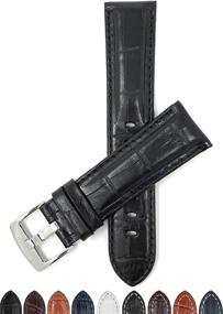 img 2 attached to 🐊 Glossy Genuine Alligator Leather in Extra Black