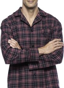img 2 attached to Mens Premium Flannel Pajama Sleepwear Men's Clothing