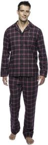 img 4 attached to Mens Premium Flannel Pajama Sleepwear Men's Clothing