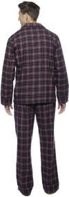 img 3 attached to Mens Premium Flannel Pajama Sleepwear Men's Clothing