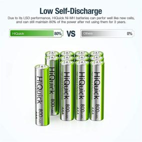 img 2 attached to Long-Lasting Pre-Charged AAA Rechargeable Batteries 800mAh 1.2V with Low Self Discharge for Household - Pack of 12