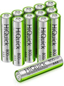 img 4 attached to Long-Lasting Pre-Charged AAA Rechargeable Batteries 800mAh 1.2V with Low Self Discharge for Household - Pack of 12