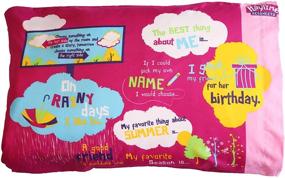 img 1 attached to 🎀 Interactive Storytime Pillowcase for Kids - Pink Ultra Soft Microfiber with Over 20 Starter Sentences and Images