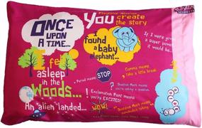 img 2 attached to 🎀 Interactive Storytime Pillowcase for Kids - Pink Ultra Soft Microfiber with Over 20 Starter Sentences and Images