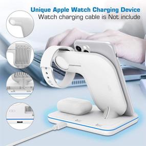 img 4 attached to 3-in-1 Wireless Charging Station: Fast Charger for iPhone, Watch, and AirPods – Compatible with iPhone 11 Series, AirPods 3/2/1, Apple Watches (6/SE/5/4/3/2/1)