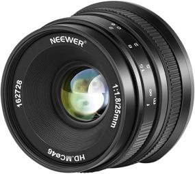 img 4 attached to 📷 Neewer 25mm f/1.8 Wide Angle Lens for Canon EF-M EOS-M Mirrorless Cameras - Manual Focus Prime Fixed Lens, Large Aperture, Compatible with M2 M3 M5 M6 M10 M50 M100 etc.