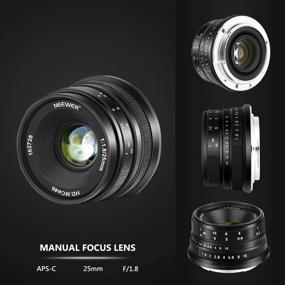 img 2 attached to 📷 Neewer 25mm f/1.8 Wide Angle Lens for Canon EF-M EOS-M Mirrorless Cameras - Manual Focus Prime Fixed Lens, Large Aperture, Compatible with M2 M3 M5 M6 M10 M50 M100 etc.