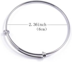 img 2 attached to 💍 ZX Jewelry 10pcs Expandable Blank Bangle Bracelet for Women's DIY Jewelry Making in 2 Vibrant Colors