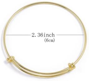 img 3 attached to 💍 ZX Jewelry 10pcs Expandable Blank Bangle Bracelet for Women's DIY Jewelry Making in 2 Vibrant Colors