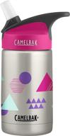 🐪 camelbak eddy kids vacuum insulated stainless steel bottle 12 oz: layered geo design - stay hydrated in style logo