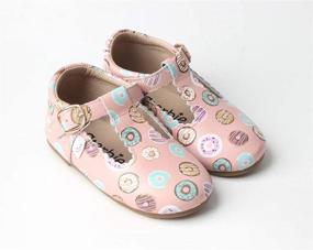 img 2 attached to 👧 Stylish and Durable Toddler Girls' Flats: Premium Leather Shoes with Hard Soles