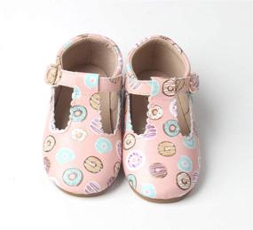 img 3 attached to 👧 Stylish and Durable Toddler Girls' Flats: Premium Leather Shoes with Hard Soles