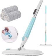 🧹 effortless cleaning: microfiber spray mop with 360° spin, 4 reusable pads – ideal for hardwood, tile, ceramic floors logo