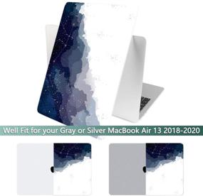 img 3 attached to 🌌 Batianda MacBook Air 13 Inch Case 2020 2019 2018 Release A2337 M1 A1932 A2179, Blue Starry Sky Hard Shell - Compatible with MacBook Air 13 Retina Display &amp; Touch ID, Includes Keyboard Cover