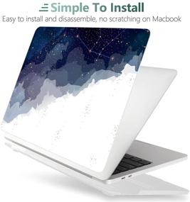 img 1 attached to 🌌 Batianda MacBook Air 13 Inch Case 2020 2019 2018 Release A2337 M1 A1932 A2179, Blue Starry Sky Hard Shell - Compatible with MacBook Air 13 Retina Display &amp; Touch ID, Includes Keyboard Cover