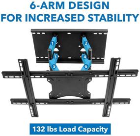 img 1 attached to 📺 Mount-It! Full Motion TV Wall Mount: Dual Articulating Arms, Universal Bracket, 32-82 Inch TVs, Up to 132lbs