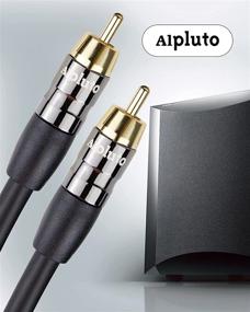 img 2 attached to 🔌 Alpluto Subwoofer Cable (20ft) - Premium RCA to RCA Audio Cable with Dual Shielding and Gold Plated Connectors in Black