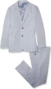 img 4 attached to 👕 Isaac Mizrahi Boys' Chambray Linen 2-Piece Clothing Set