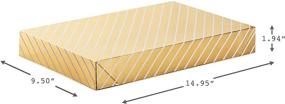 img 2 attached to 🎁 Hallmark Premium Christmas Gift Box Assortment - Pack of 5 Gold Patterned Shirt Boxes with Lids: Perfect for Wrapping Holiday Gifts