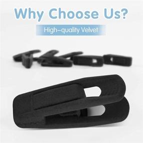 img 2 attached to 👕 60-Pack TOFIIGREM Black Velvet Hanger Clips - Non-Slip Strong Clips for Thin Velvet Clothes, Pants, Skirts - Perfect Fit for Velvet Suit Hangers